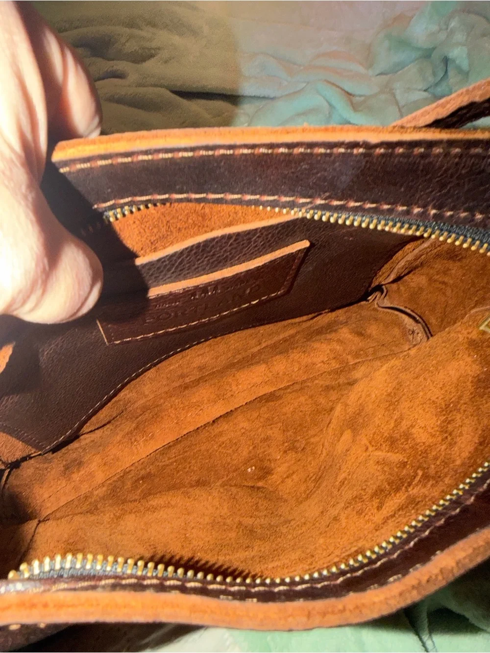 Brown Leather Shoulder Bag - Picture 2 of 3